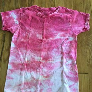 HOMEMADE TYE-DYE PINK TEE